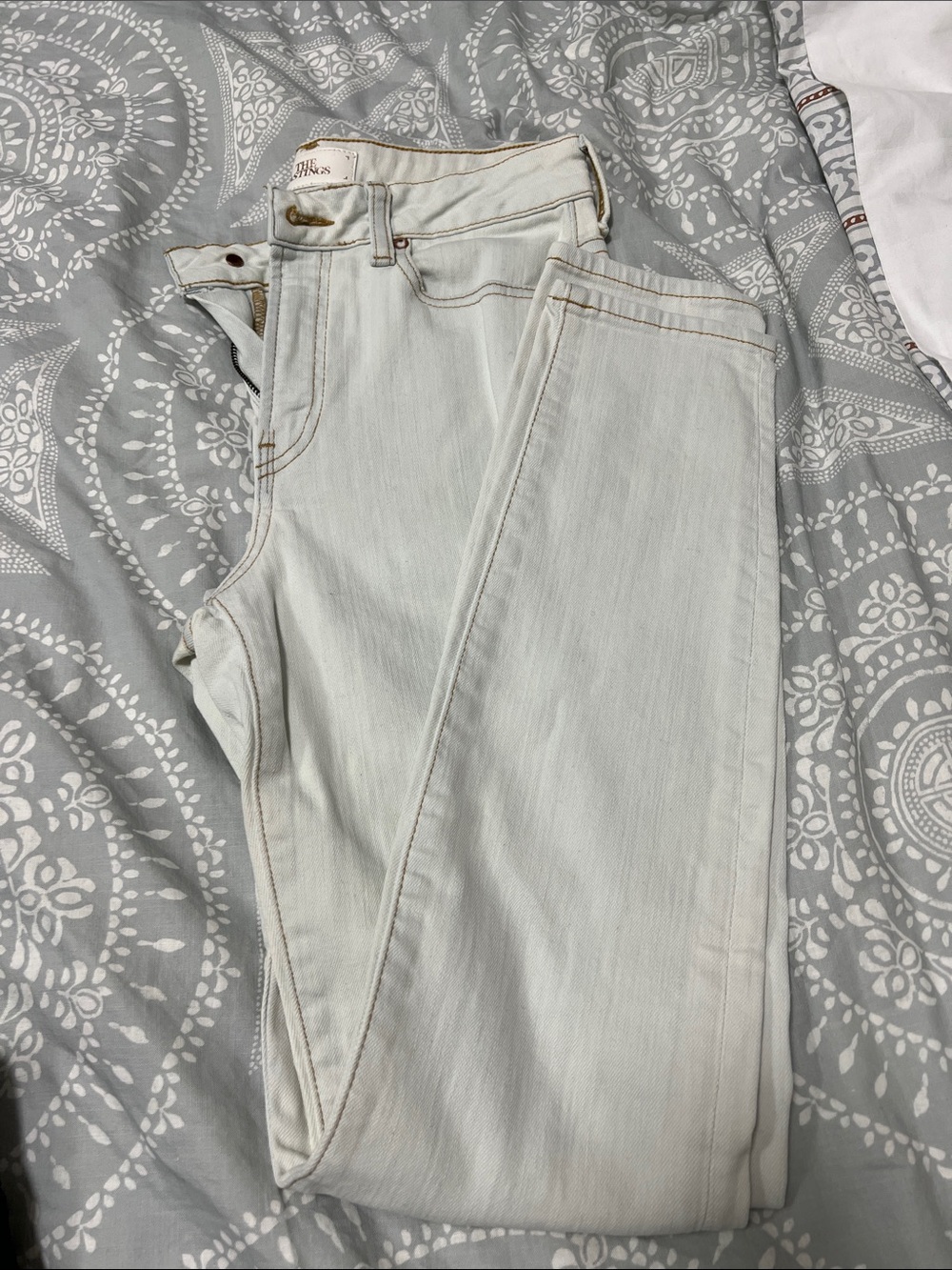 Women’s Light Cream High-Rise Jeans